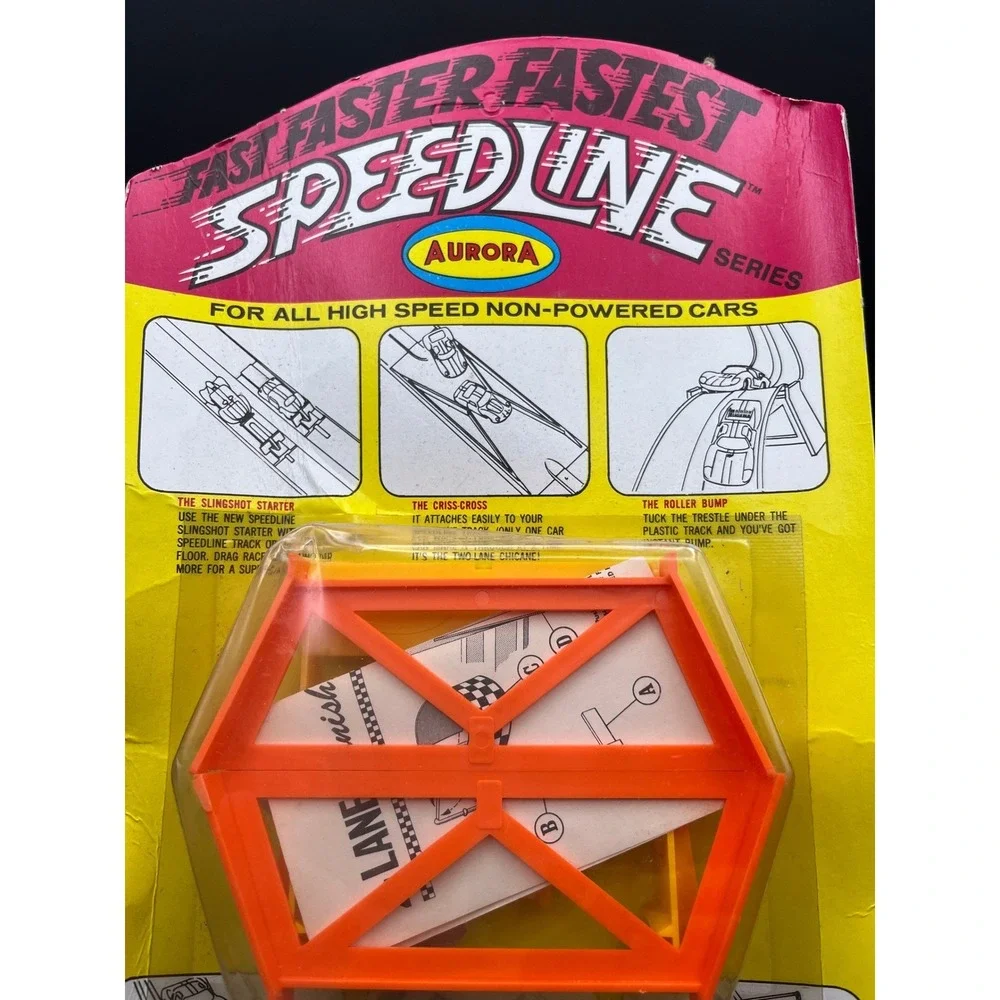 Vtg 1968 NIB Aurora Speedline‎ 2 in 1 Series Finish Line & 2 Roller Bumps